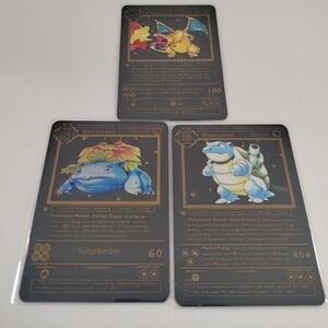 Pokemon custom black metal 1st edition cards